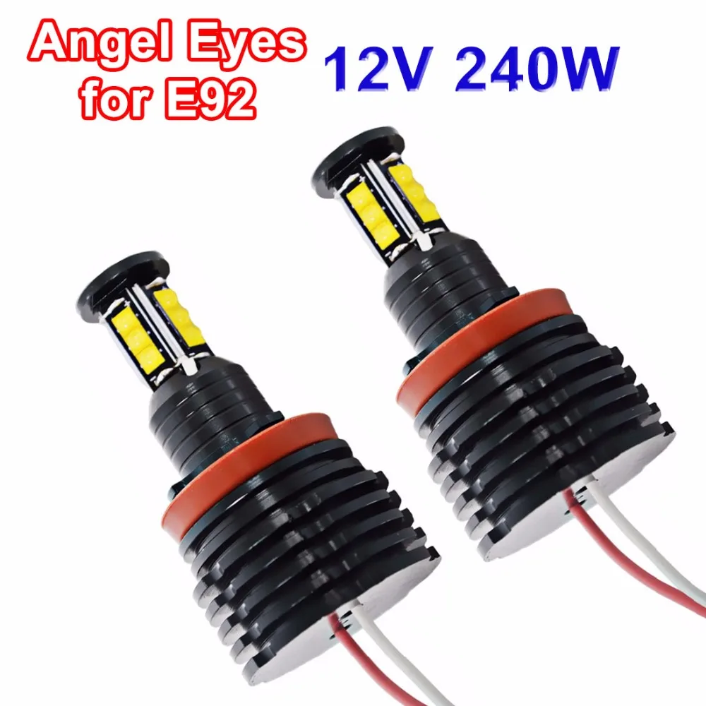 Flytop 2*120 Вт 240 Светодиодные Габаритные огни глаза ангела H8 CREE светодиодные чипы