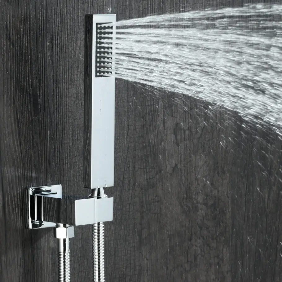 Ручной душ из латуни с поворотным кронштейном и шлангом нержавеющей стали 1 5 м