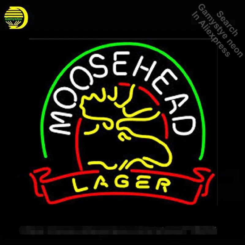 Неоновые вывески Moosehead Lager неоновые высветильник Ки с оленем индивидуальный