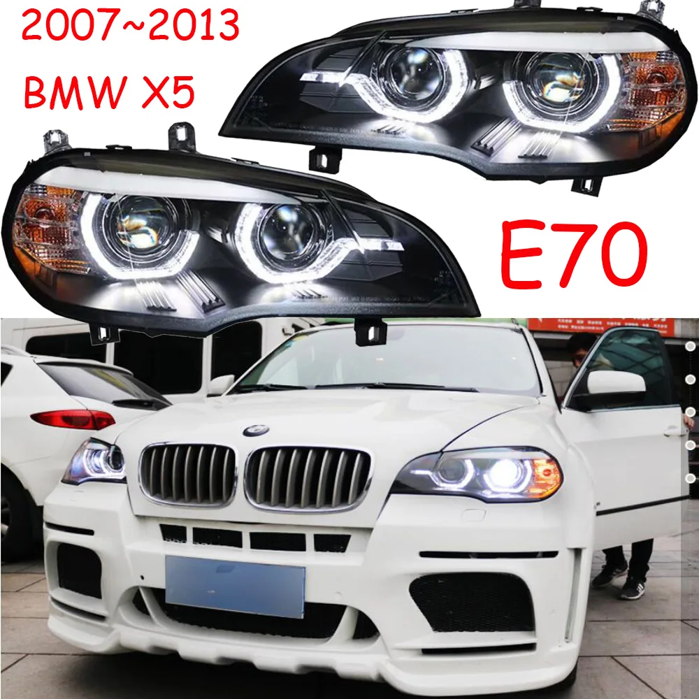 

car accessories for BMW x5 E70 headlamp 2007 2008 2009 2010y car bumper head light For BMW X5 E70 headlight hid xenon