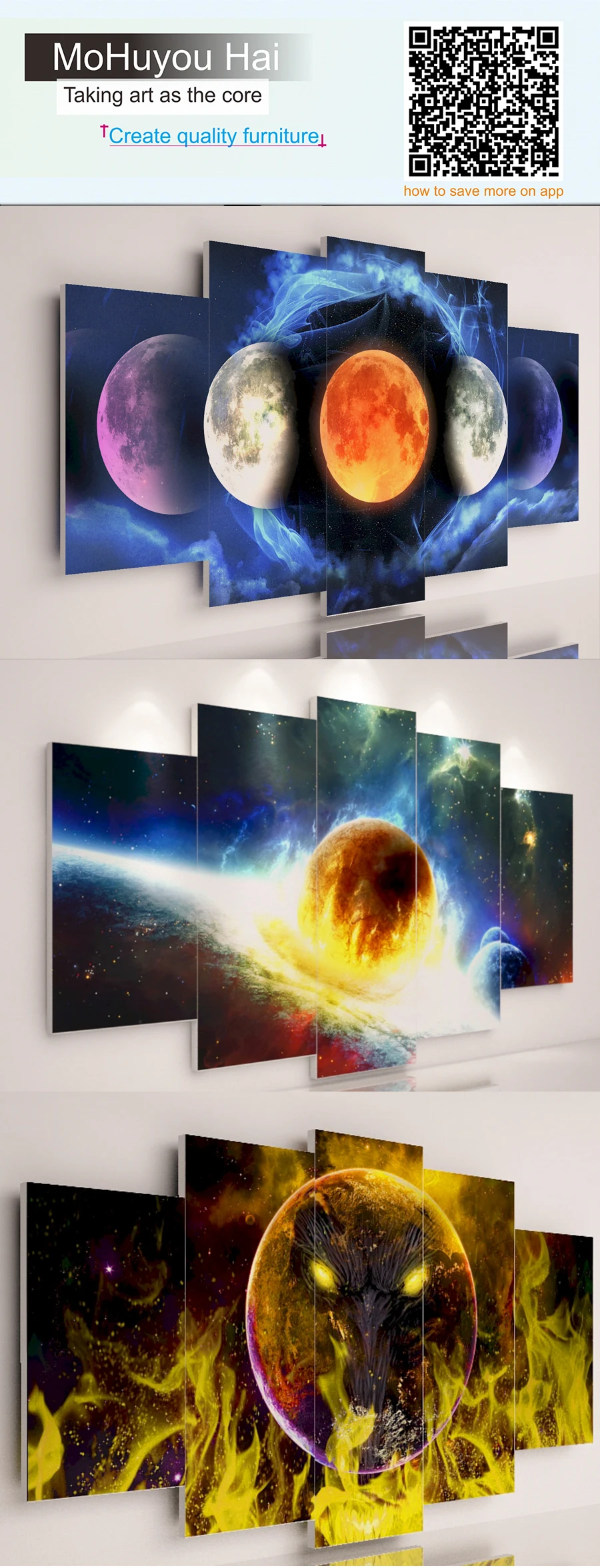 Картина на холсте Фэнтези мотивационный плакат абстрактное искусство Laminas Decorativas Pared Cuadros живопись по номерам плакат HD DIY