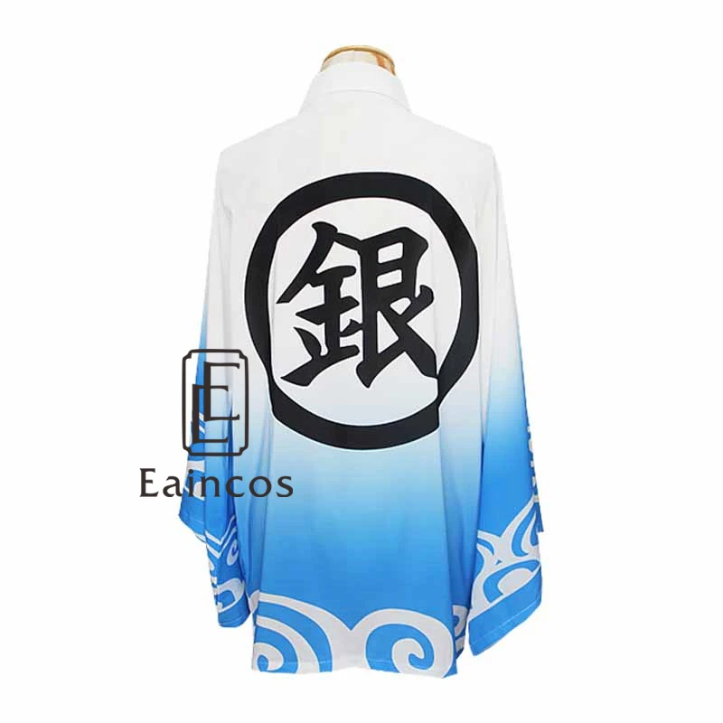 Аниме гинтама Саката гинтоки кимоно косплей Хэллоуин Карнавальный костюм плащ