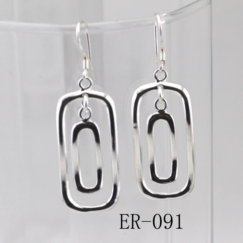 2017 vintage jewelry exquisite 925 sterling silver eardrop modern beautiful for female charm pendants ER-091 | Украшения и