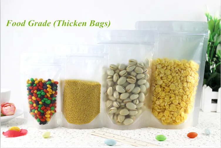 Матовая прозрачная пластиковая сумка 13*20 + 4 см с застежкой молнией|storage bag|zipper storage