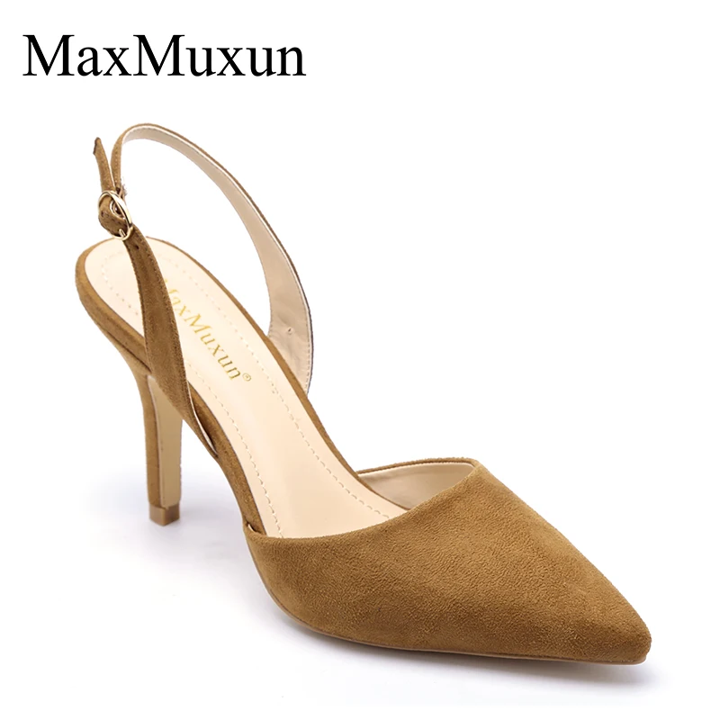 Женские Классические босоножки MaxMuxun летние элегантные вечерние туфли-лодочки на