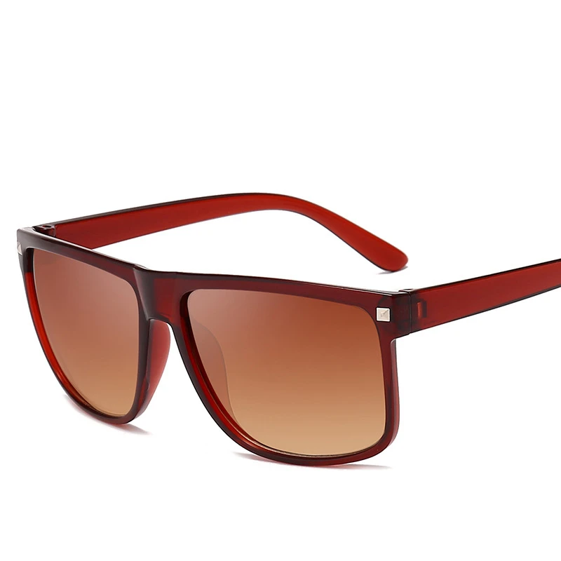 Мужские и женские квадратные солнцезащитные очки с заклепками в стиле ретро UV400