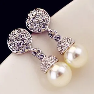 Серьги гвоздики с искусственным жемчугом без проколов|non pierced earrings|earrings non piercingnon