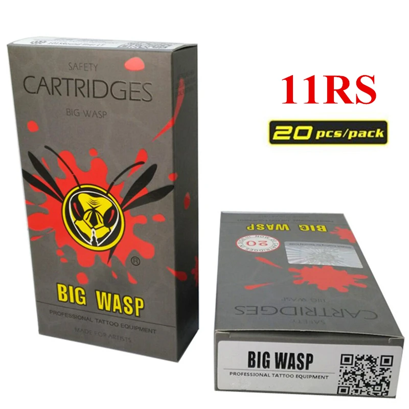 

BIGWASP Disposable Gray Cartridge Needle 11 Round Shaders (11RS) Tattoo Needle 20Pcs/Box Supply For Tattoo Machine