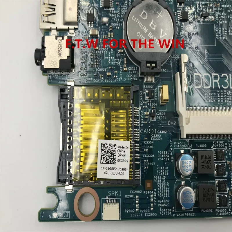 Online DOH50 MB 12322-2 PWB:KJ7NX Placa Basis Original Para DELL 7537 5GRP2 Laptop Motherboard CPU SR1EB I7-4600U 100% Test Ok
