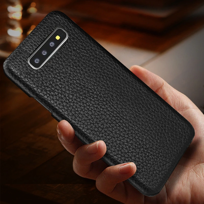 Чехол из натуральной кожи для Samsung Galaxy S10 Plus и S10e