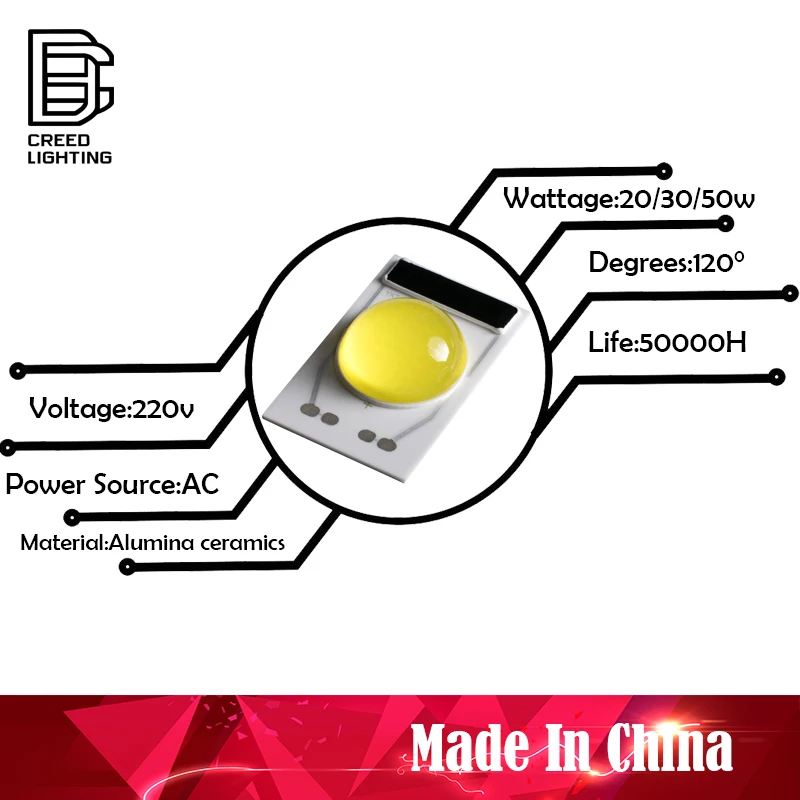 Светодиодная лампа COB Чип 50 Вт AC 110 В 220 в холодный белый вход Смарт IC драйвер подходит без необходимости драйвер для DIY Светодиодный прожектор Прожектор