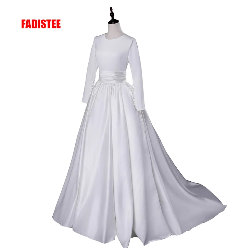 Женское платье с длинным рукавом FADISTEE формальное стрейч из спандекса Сатиновыми