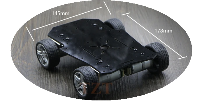 Новинка 2018 автомобильное шасси 4WD Smart RC с кодировщиком двигателя максимальная