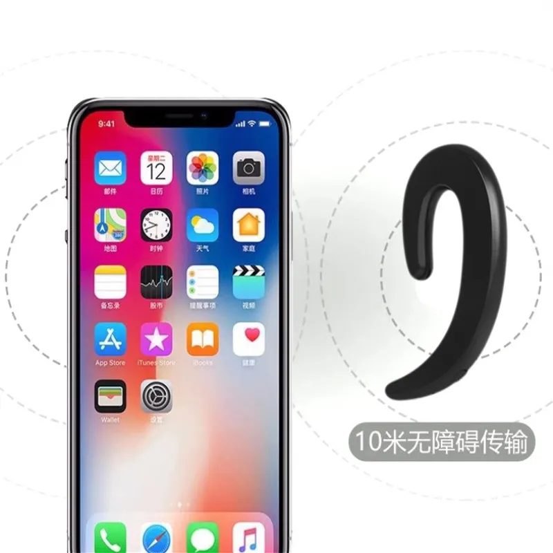 2018 Fashion Business Mini Wireless Bluetooth Earphone Stereo Headset No earplugs Phone Head phones with Mic | Электроника