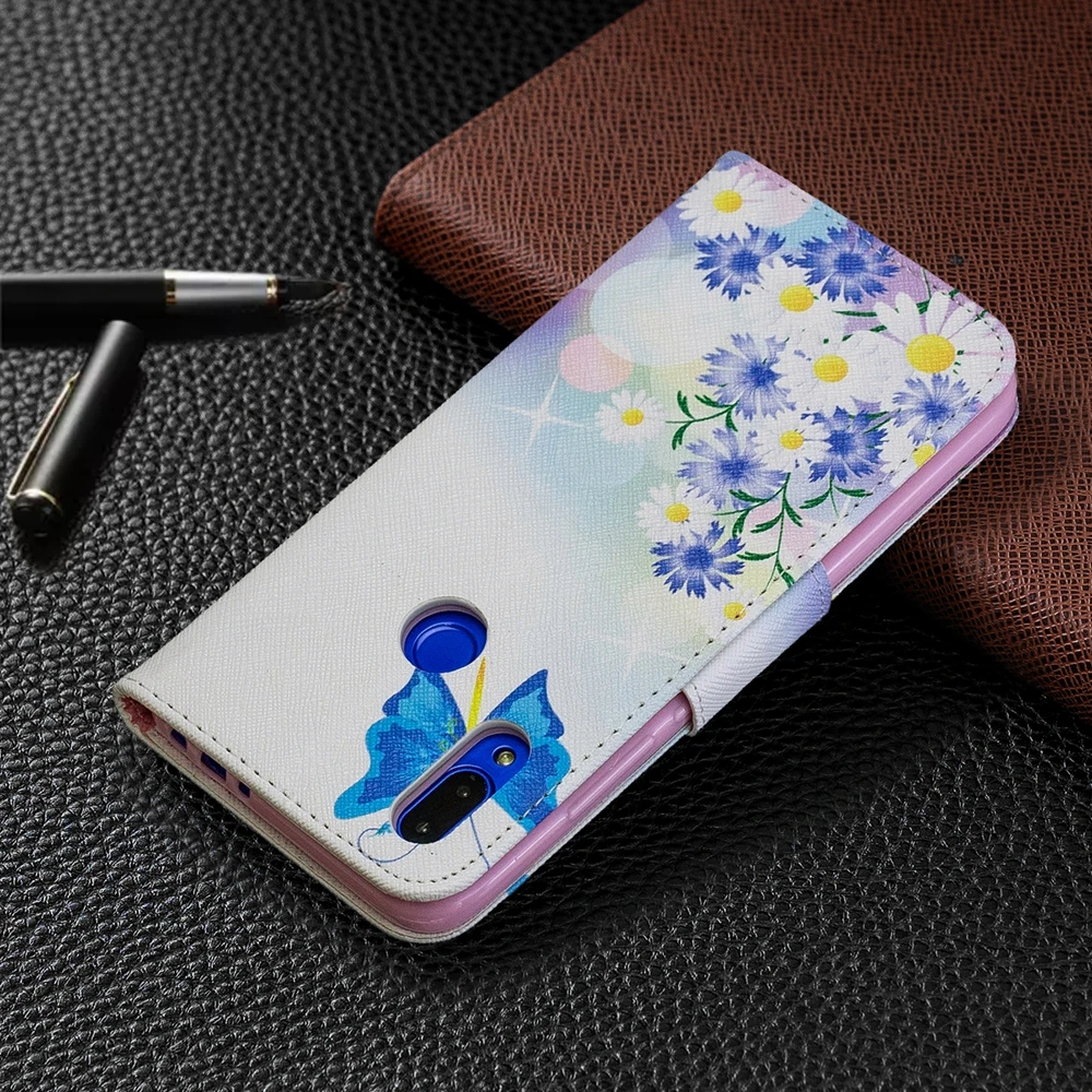 A50 A40 для etui samsung A70 A30 чехол телефона M10 M20 бабочки окрашены из искусственной кожи