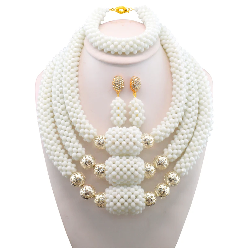 Набор украшений ожерелье и браслет набор для африканских свадебных бусин