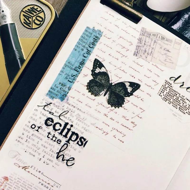 Новая Винтажная английская газетная бумажная лента для скрапбукинга украшения