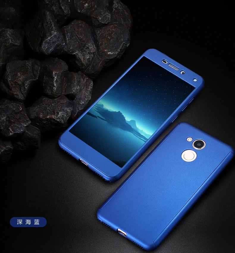 Закаленное стекло+ Роскошный Матовый Жесткий чехол на 360 градусов для huawei Honor 6C DIG-L21HN/для huawei Honor 6C Pro Fundas чехол