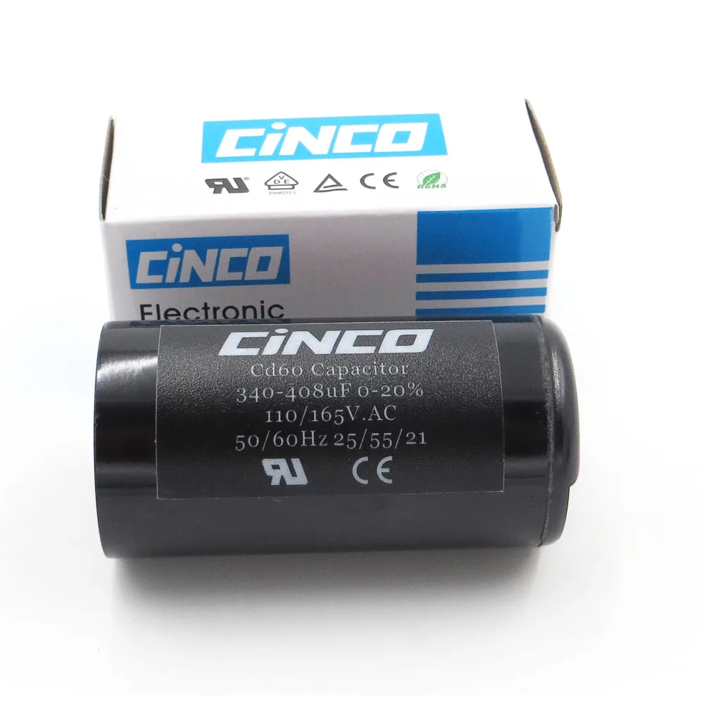 CD60 моторный запускаемый конденсатор 340 408 мкФ 110V 125V 165V mfd uf mf компрессор вентиляции