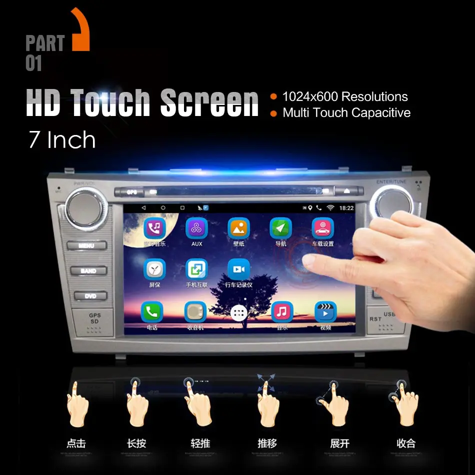 2Din автомобильный DVD плеер Android GPS радио Bluetooth WIFI головное устройство стерео с