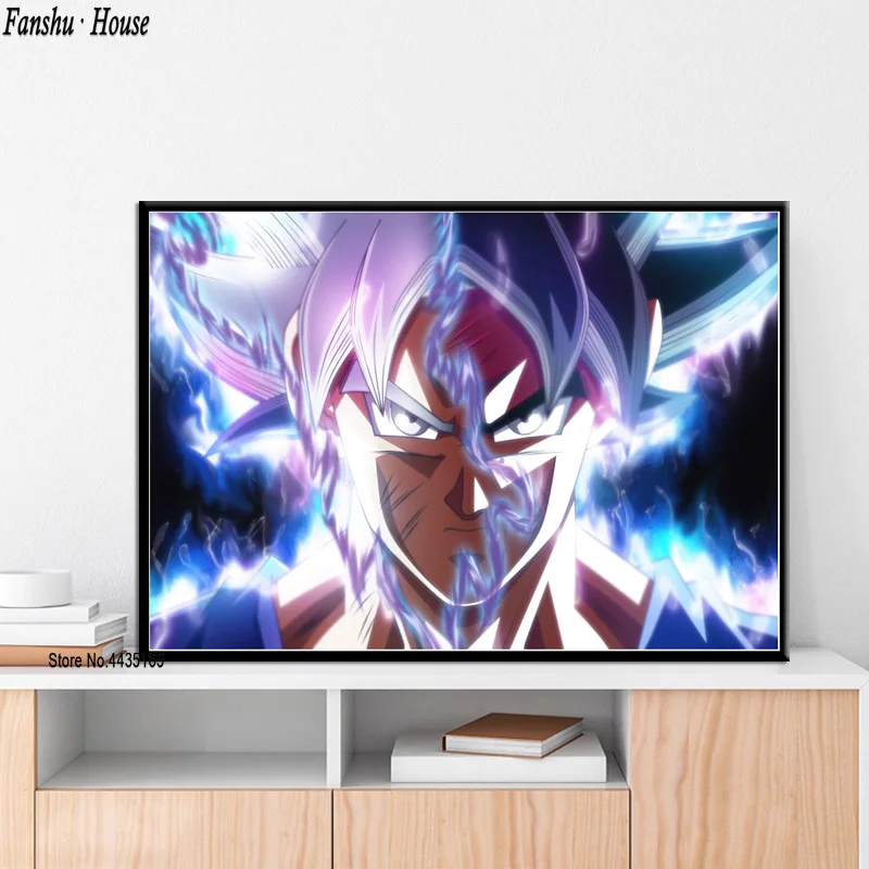 Dragon Ball Супер Broly фильм Япония Аниме комиксов серии фильм плакат стены книги по искусству принты для гостиная домашний декор до - Цвет: Лиловый