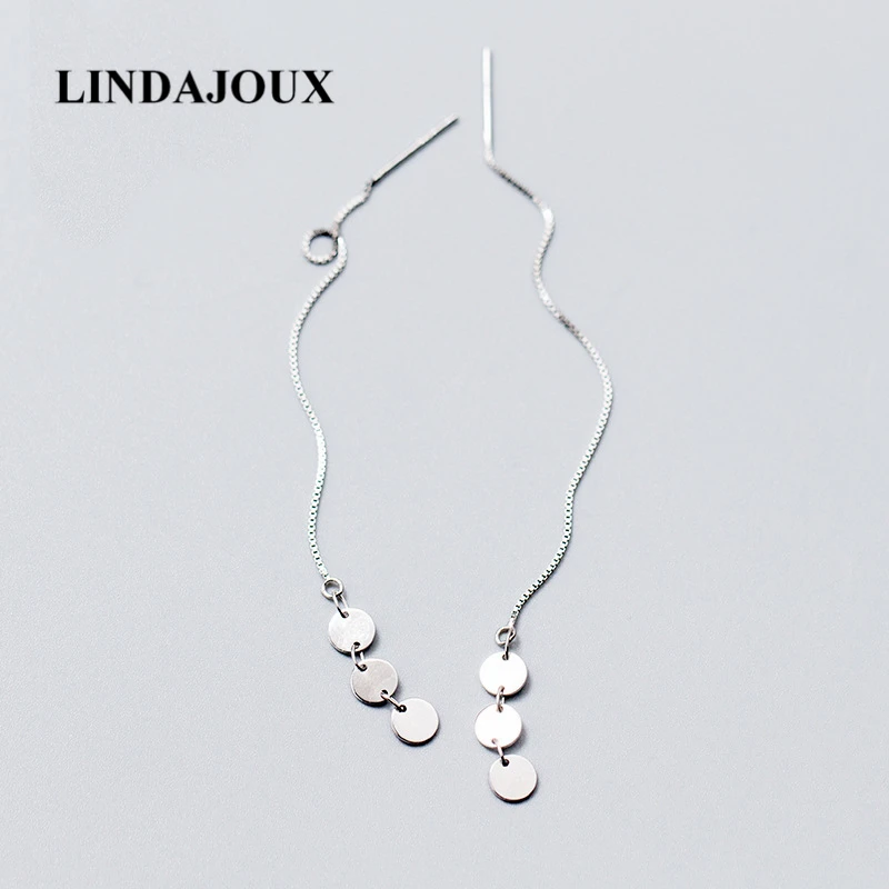 LINDAJOUX Корея новые 3 польские круглые Висячие цепочки змеи 925 пробы серебряные