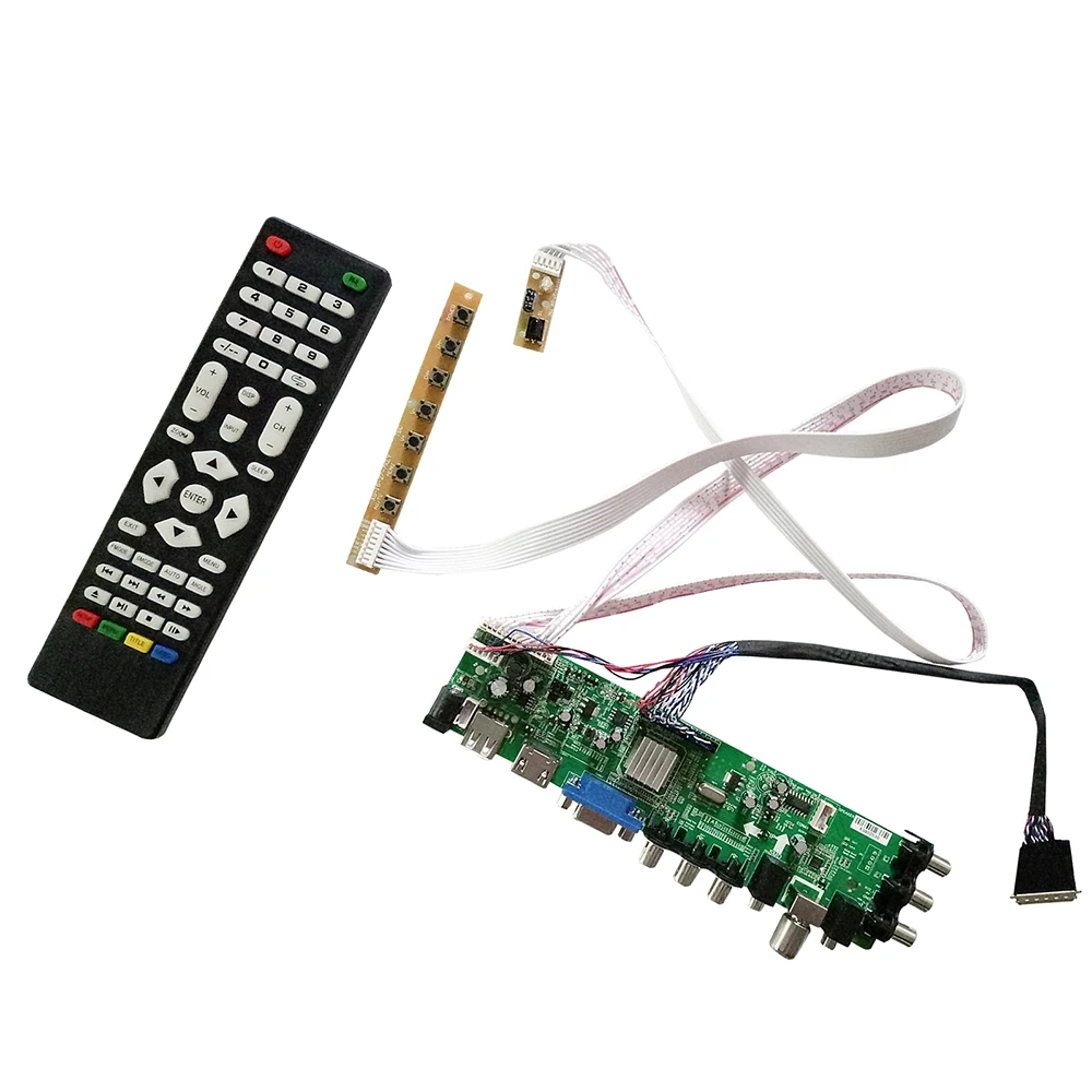 Цифровой ЖК контроллер для B140RW02 универсальный комплект ТВ платы DVB T с экраном