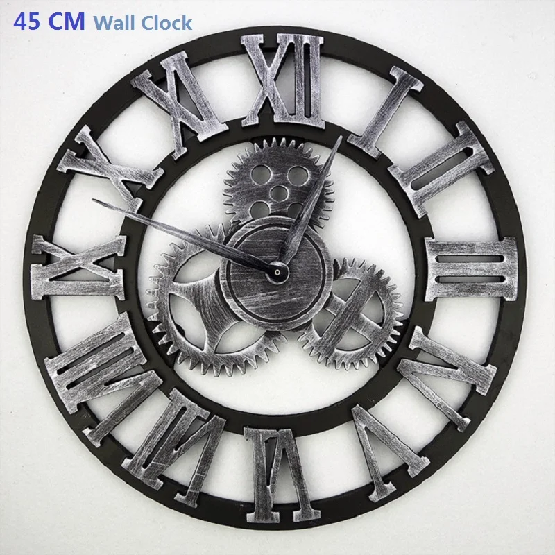 

45CM Large Wall Clock Saat 3D Clock Reloj Duvar Saati Horloge Murale Digital Wall Clocks Orologio da parete Watch Home decor
