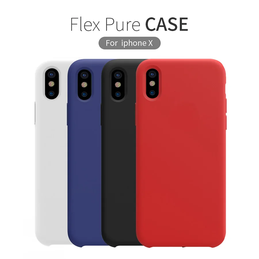 For iphone x funda case cover 5.8 inch Nillkin Liquid Smooth silicone protective shell Protector for luxury |