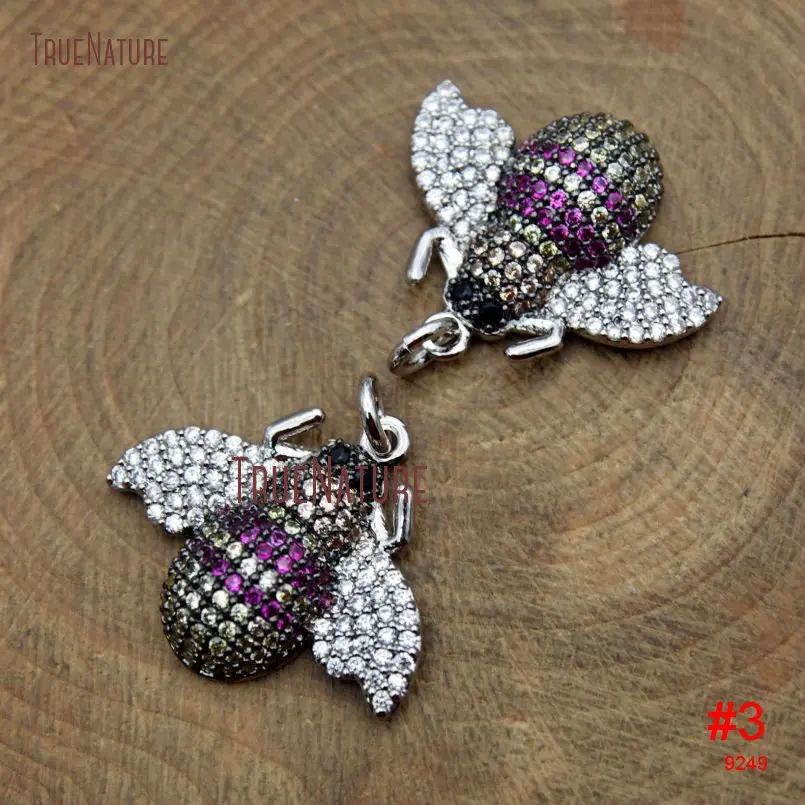 Оптовая продажа ювелирных аксессуаров полноцветная подвеска в виде пчелы с