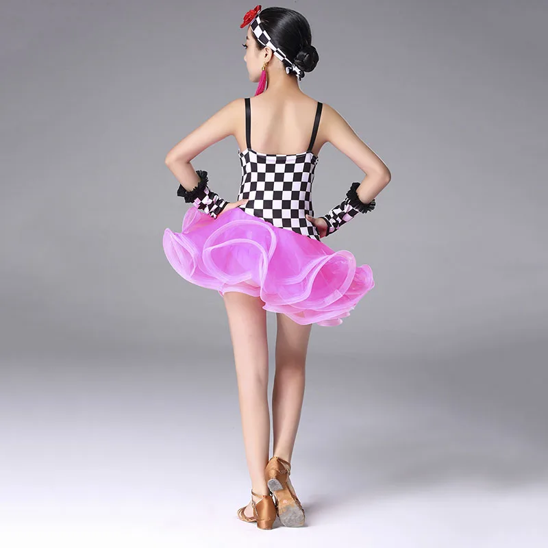 Платье для латинских танцев девочек 2019 розовое платье без рукавов дам детское