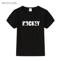 ice hockey t shirt for children kids summer casual short sleeve tops baby boys girls funny hockey player gift tshirt clothes