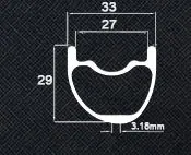27.5er MTB XC/AM обода hookless Диски 35 мм Ширина tubeless Ready для пересеченной местности и все горный велосипед колёса