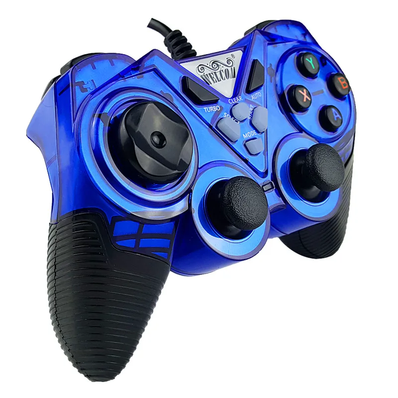 Blue Проводной джойстик usb Controle Dzhostik для Microsoft Xbox One вибрации геймпад для паровой ПК оконные рамы ноутбук джойстик - Цвет: Blue