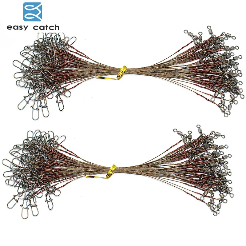 50 шт. рыболовная леска из нержавеющей стали 15/20/25 см 12 кг|fishing line|wire leaderline wire |