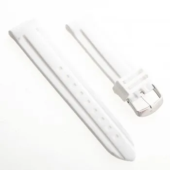Мужчины женщины 24 мм белый силиконовые часы ремешок браслет мода для часов
