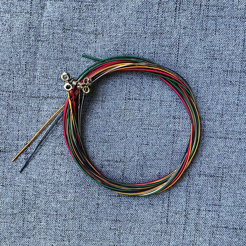 6 шт. гитарные стальные струны красочный набор для классической акустической