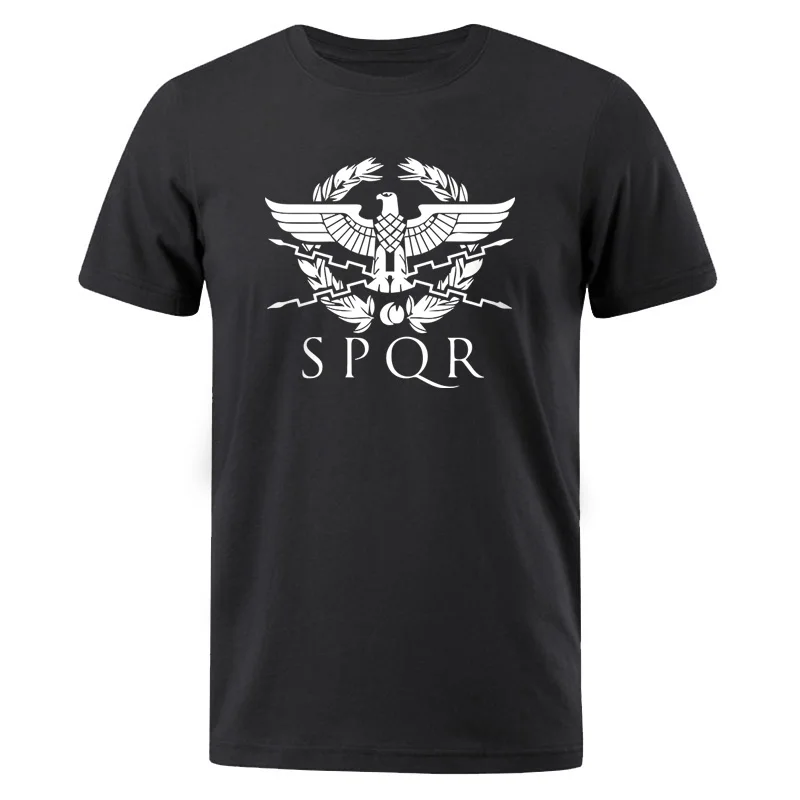 Мужские футболки SPQR Римский гладиатор Императорский Золотой орел летняя футболка мужская Harajuku футболка с коротким рукавом повседневные топы футболки