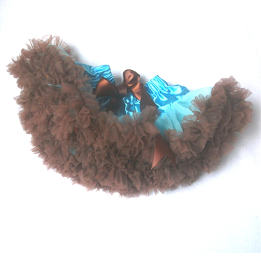 Юбка пачка для маленьких девочек Синяя юбка американка малышей Шифоновая Одежда