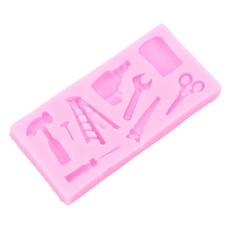 3D оборудование гаечный ключ Ножницы Пила лестница силиконовые формы для помадки