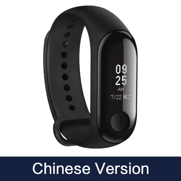 Mi band 3 CN Мировой Xiaomi mi, 3 полосы, умный браслет, браслет, 0,78 дюймов, OLED, мгновенное сообщение, идентификатор звонящего, mi Band 3, фитнес-трекер - Цвет: Mi band 3 CN