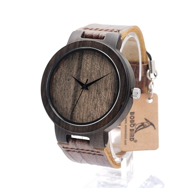Бобо птица Для мужчин деревянный Часы Пояса из натуральной кожи ремень