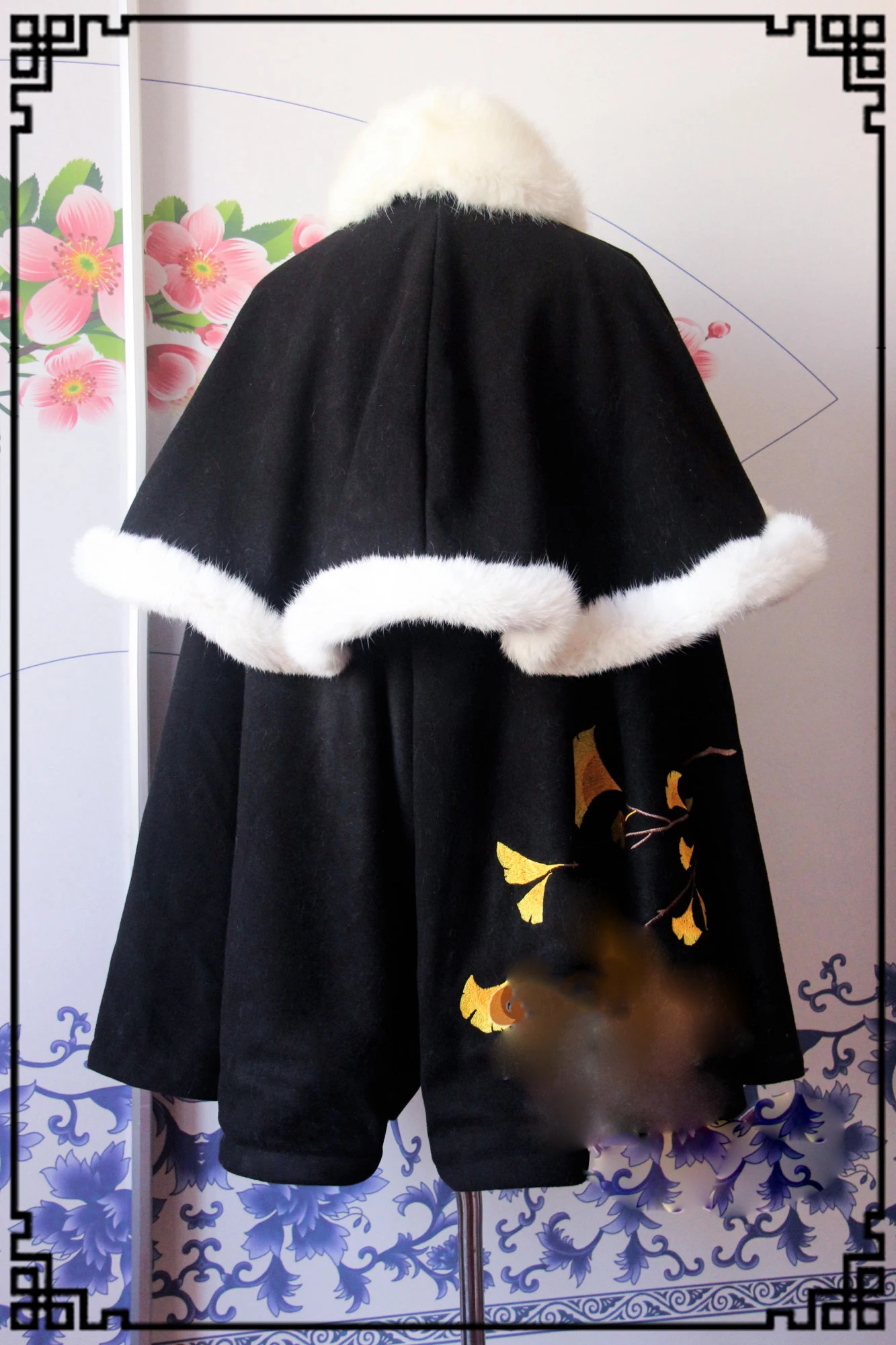 Много дизайнов Цзян ван III вышивка все группы меховая накидка зимний теплый милый