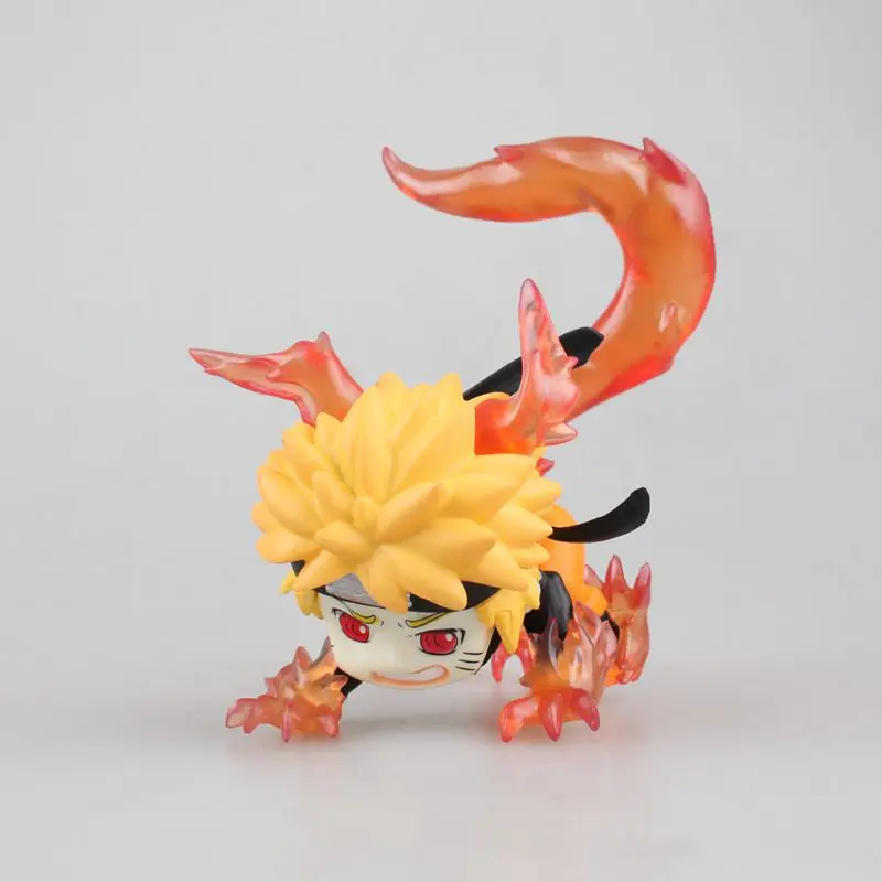 Naruto Shippuden Sankiyou Q Version Sasuke I Love Luo Change Face Pacifier Box Egg Figurine Figure Ornaments Kid Toy Gift | Игрушки и
