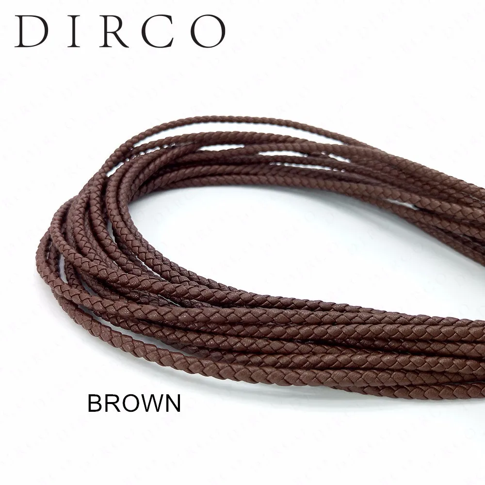 About the Fit 4mm 100Meters Genuine Braided Leather Cord Nappa Real Crafts Beading Accessories Jewelry Making Woven Rope | Украшения и