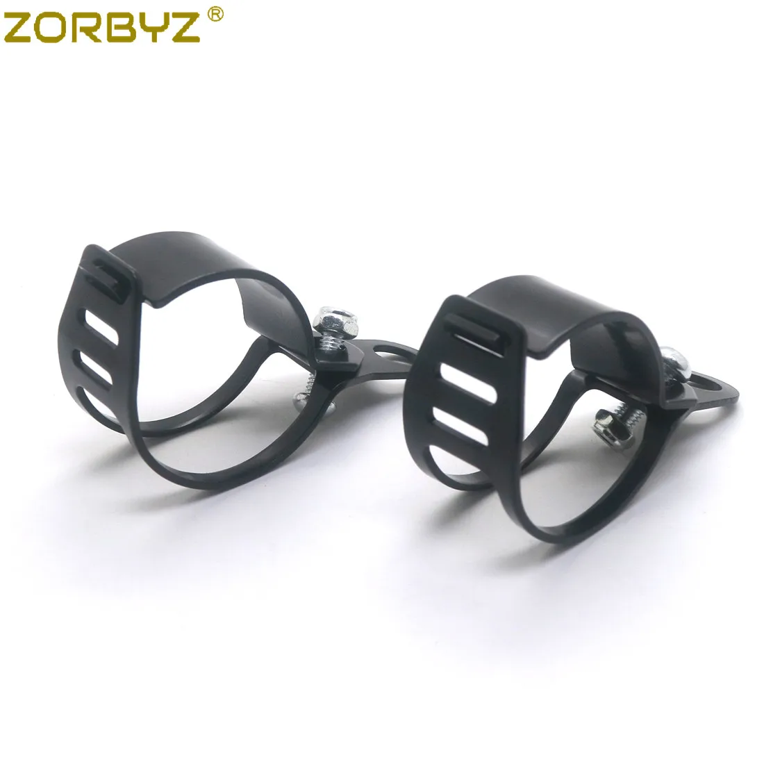 Black ZORBYZ мотоцикл 41 мм-51 мм черный/хромированный металлический передний указатель поворота кронштейн зажим для крепления вилки - Цвет: Black