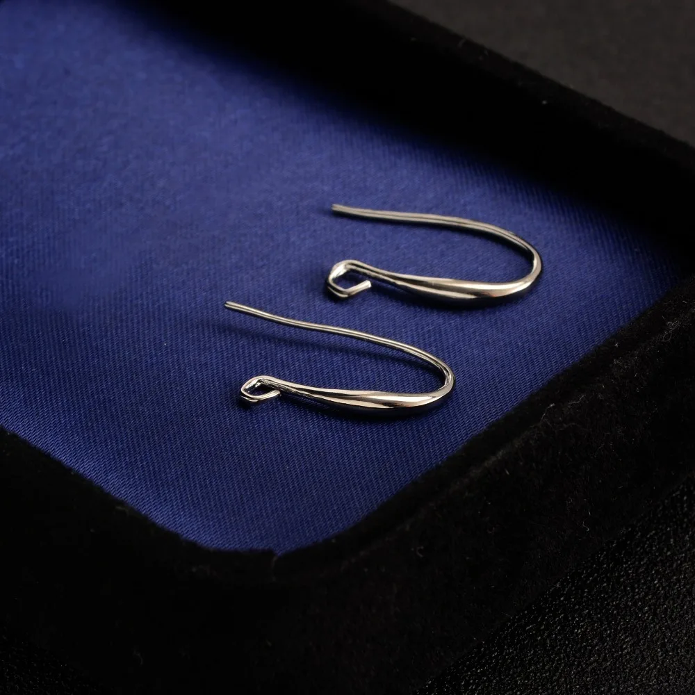

50pcs 24*10mm Fashion Brass Rhodium Plated Hook Ear Wire Earrings Findings For Components DIY Drop Earring Jewelry Findings