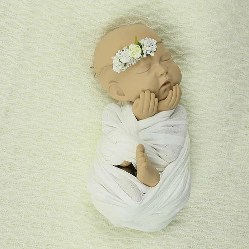 newborn photography props backdrop blanket+wrap+headband set baby photo wraps blanket hair accessories hairband cocoon | Мать и ребенок