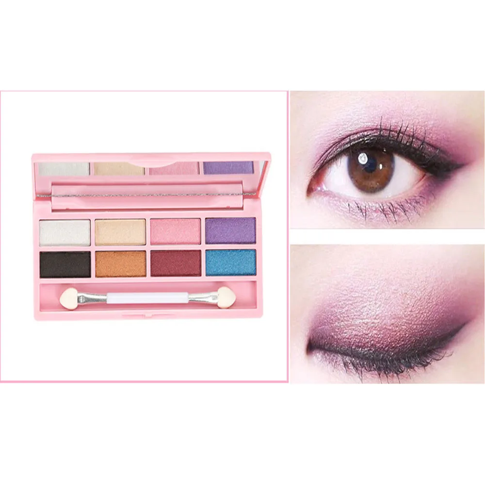 8 цветов Профессиональные натуральные тени для век Shimmer mate Palette Косметическая