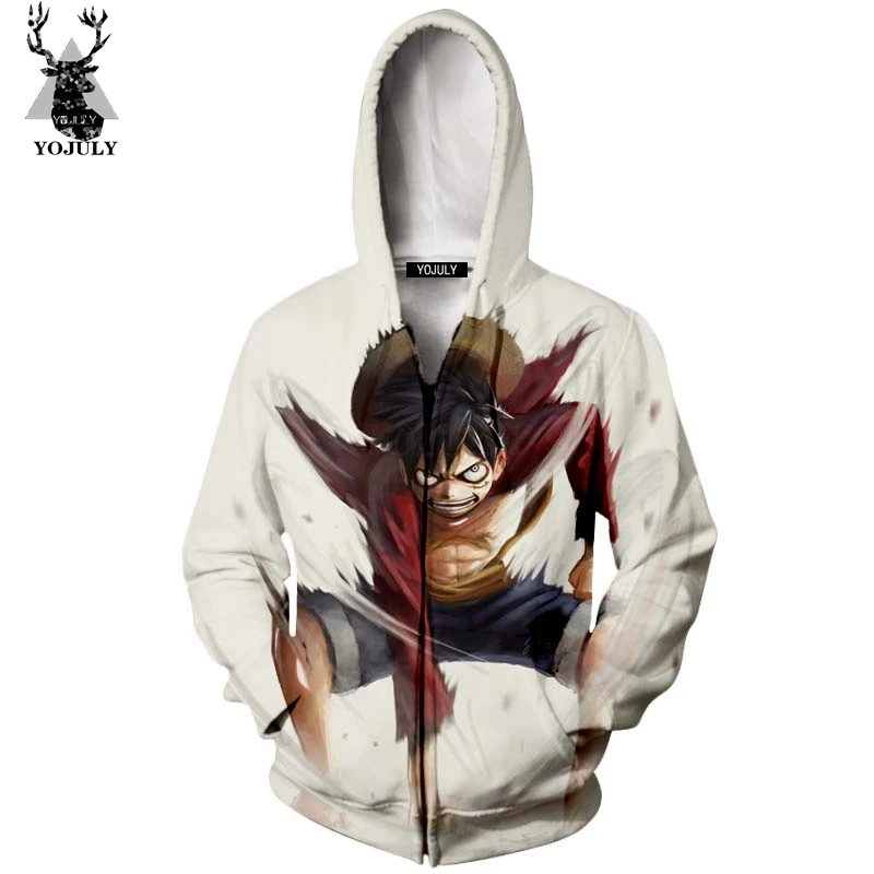 YOJULY 3D печатные мужские и женские Аниме One Piece Monkey D. Luffy Повседневная